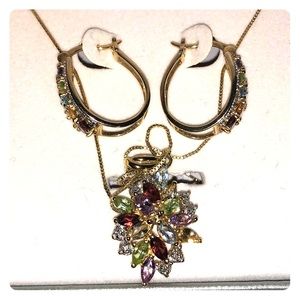 Necklace and earrings